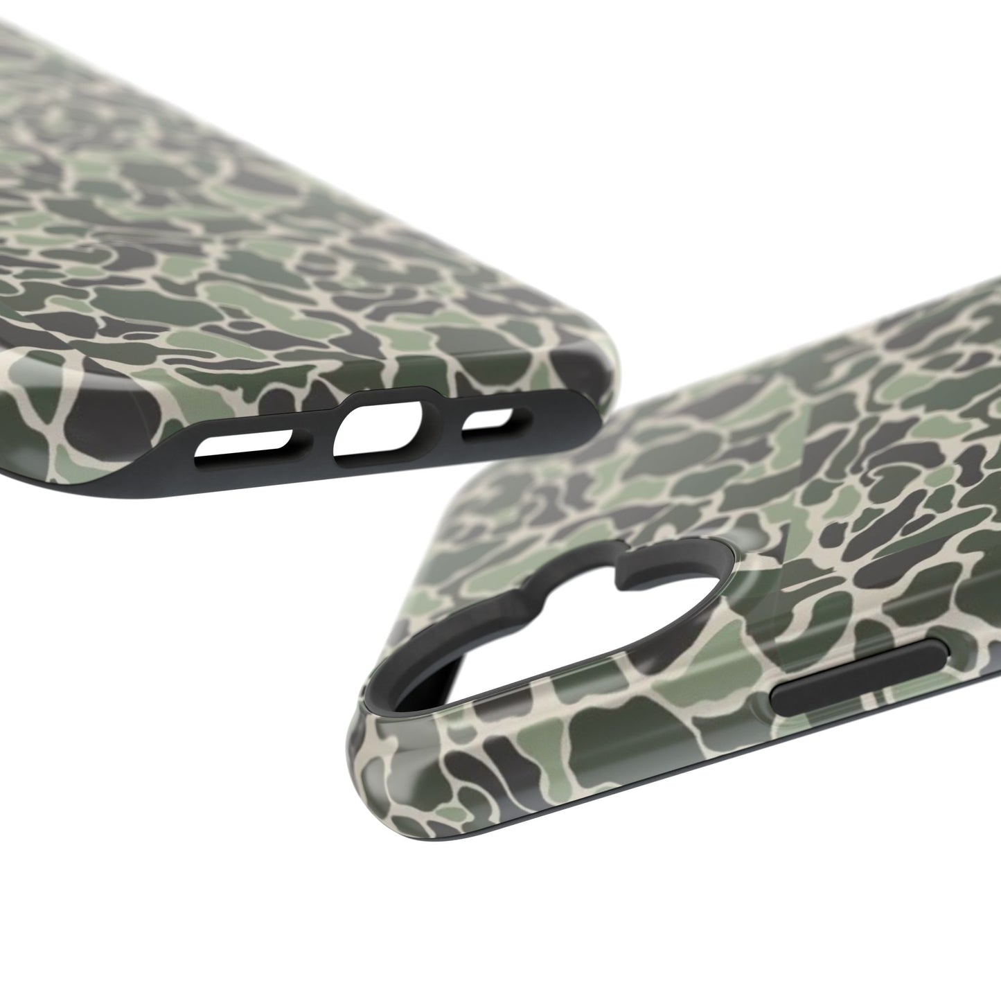 Green Old School Camo Tough Magnetic iPhone Case