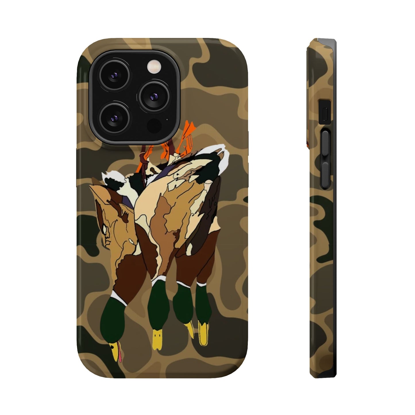 Old School Camouflage Mallard Duck Hanging Hunting Tough Magnetic iPhone Case