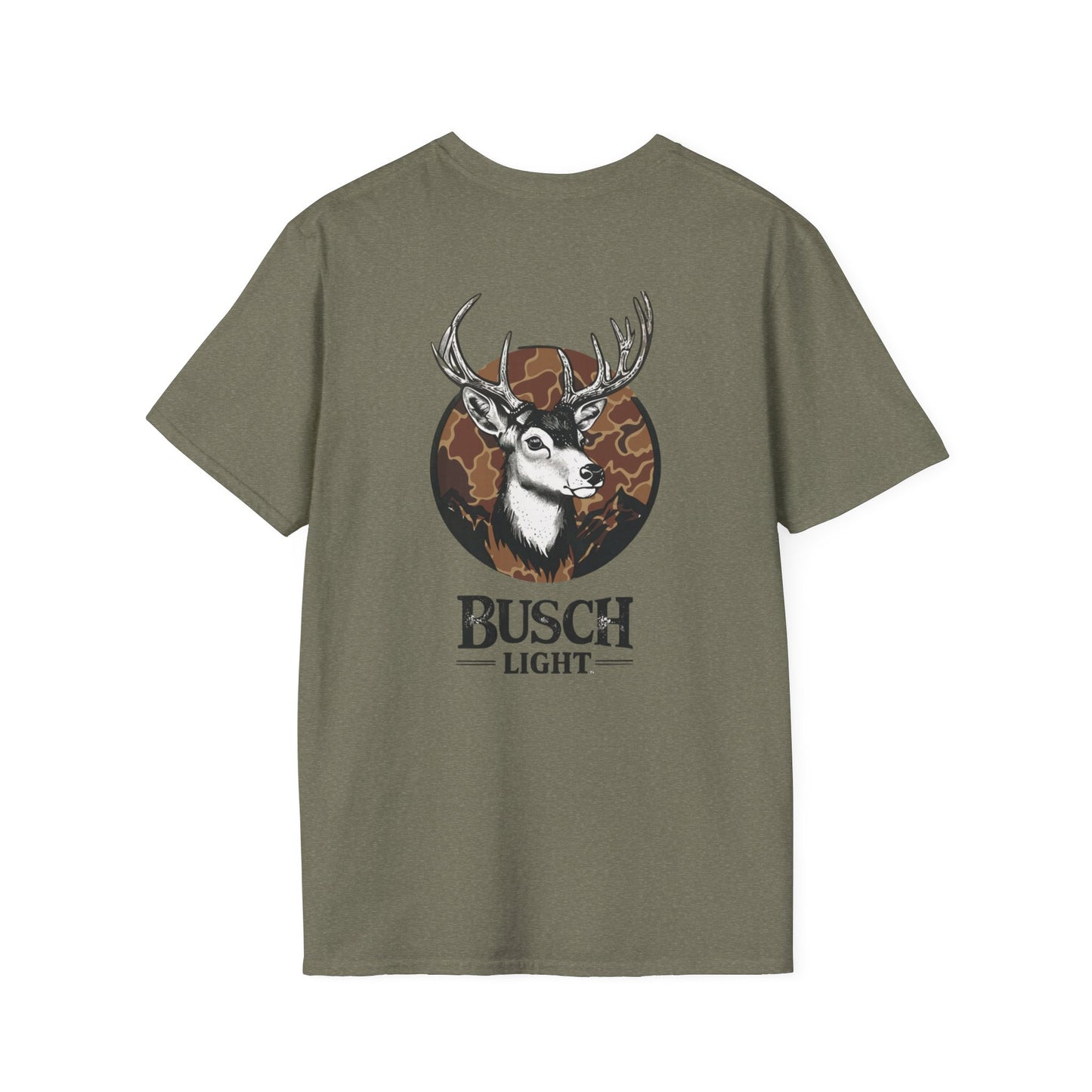 Busch Inspired Style Camo Deer Softstyle Graphic T-Shirt