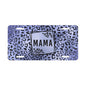 Mama Leopard Print Light Blue License Plate