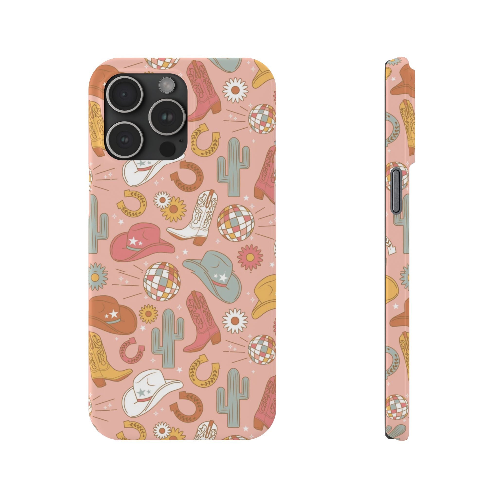 Disco Cowgirl Pink Slim iPhone Case
