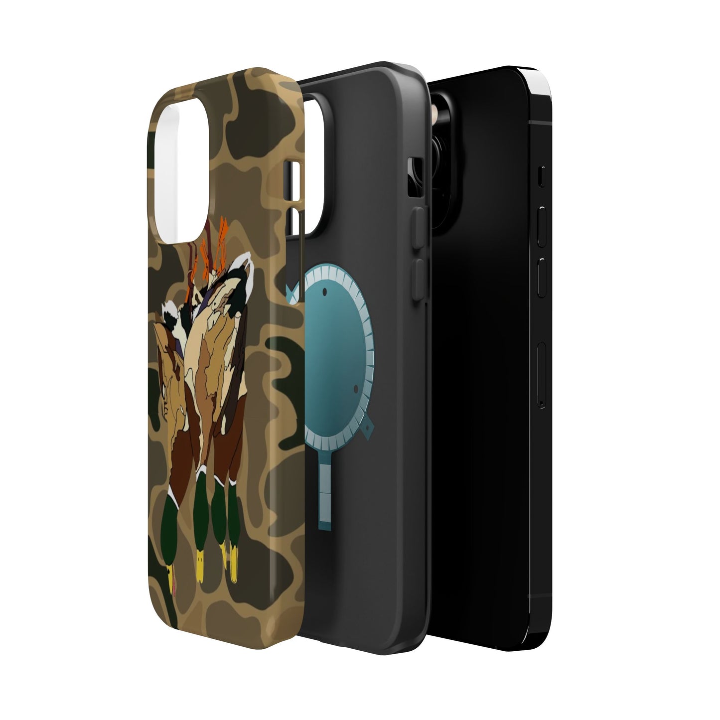 Old School Camouflage Mallard Duck Hanging Hunting Tough Magnetic iPhone Case