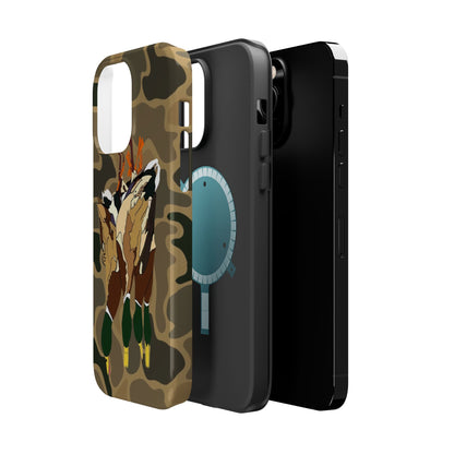 Old School Camouflage Mallard Duck Hanging Hunting Tough Magnetic iPhone Case