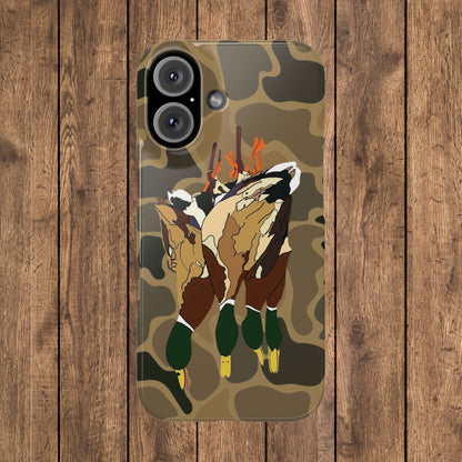 Old Skool Camouflage Mallard Duck Hanging Hunting Slim iPhone Case