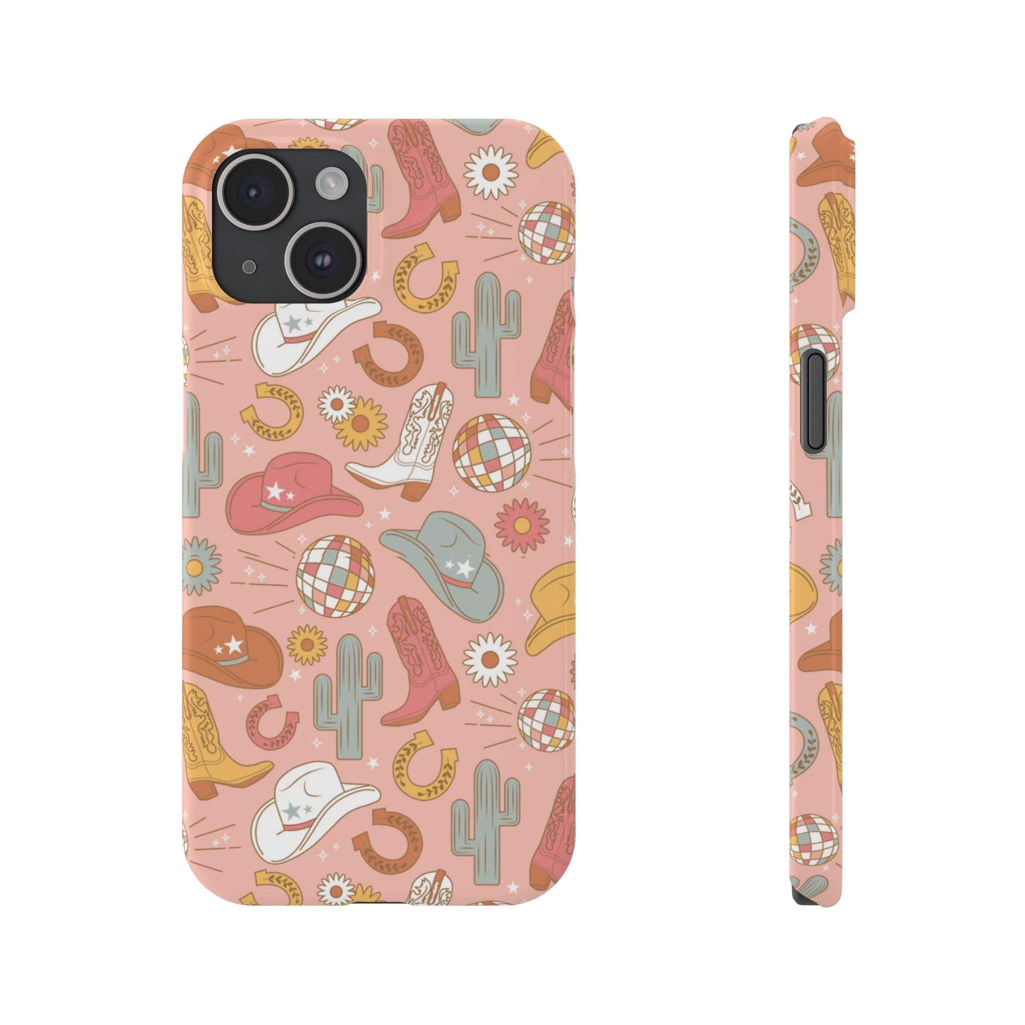 Disco Cowgirl Pink Slim iPhone Case