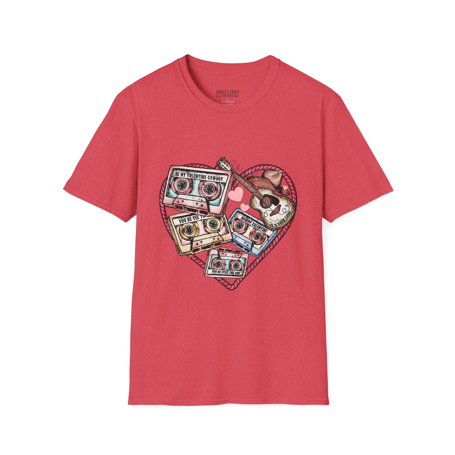 Cassette Tape  Valentine Rope Heart Softstyle Women T-Shirt