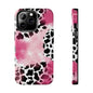 Pink Watercolor Cow Print Blend iPhone Tough Phone Case