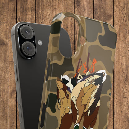 Old Skool Camouflage Mallard Duck Hanging Hunting Slim iPhone Case