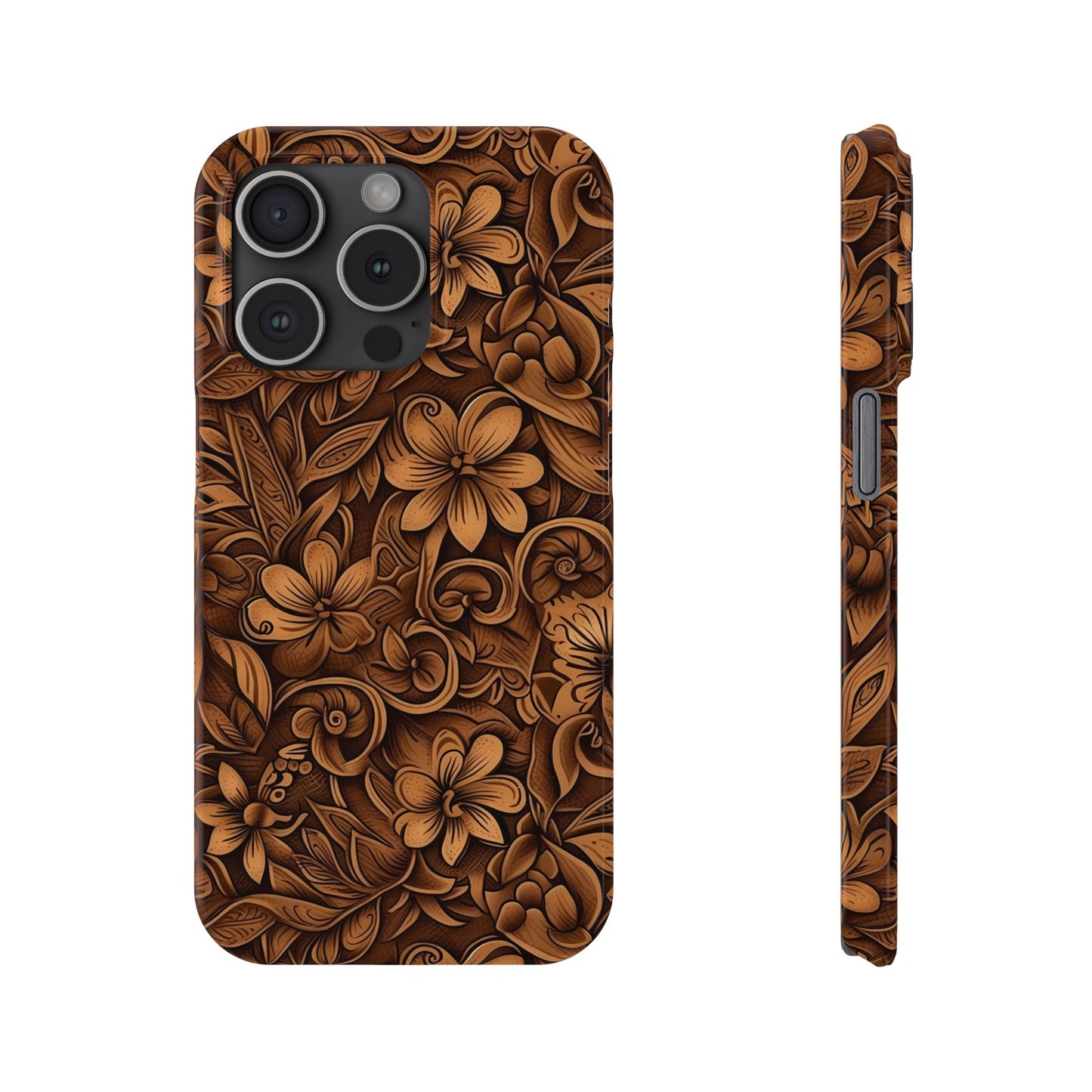 Tooled Leather Western Slim iPhone Case