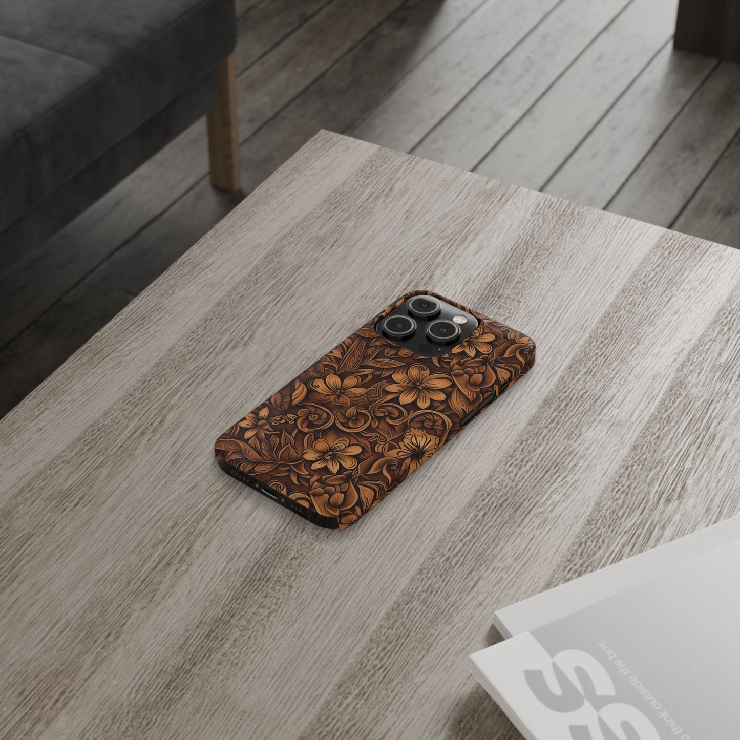 Tooled Leather Western Slim iPhone Case