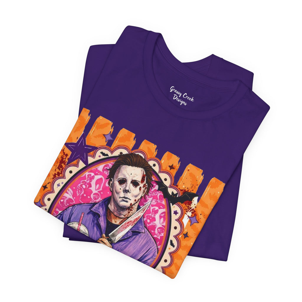 Spooky Horror Character Tees | Retro 80s-90s Slasher Movie Halloween Unisex Jersey Short Sleeve Tees