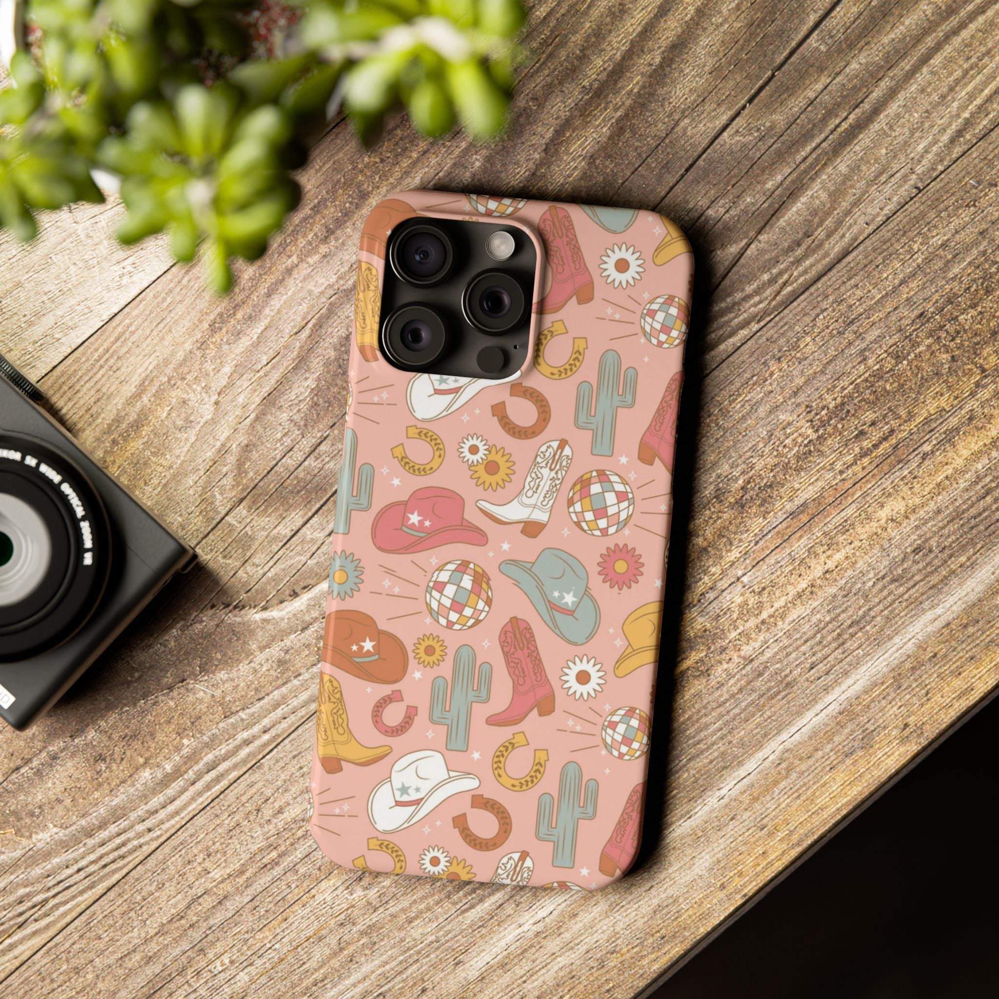 Disco Cowgirl Pink Slim iPhone Case