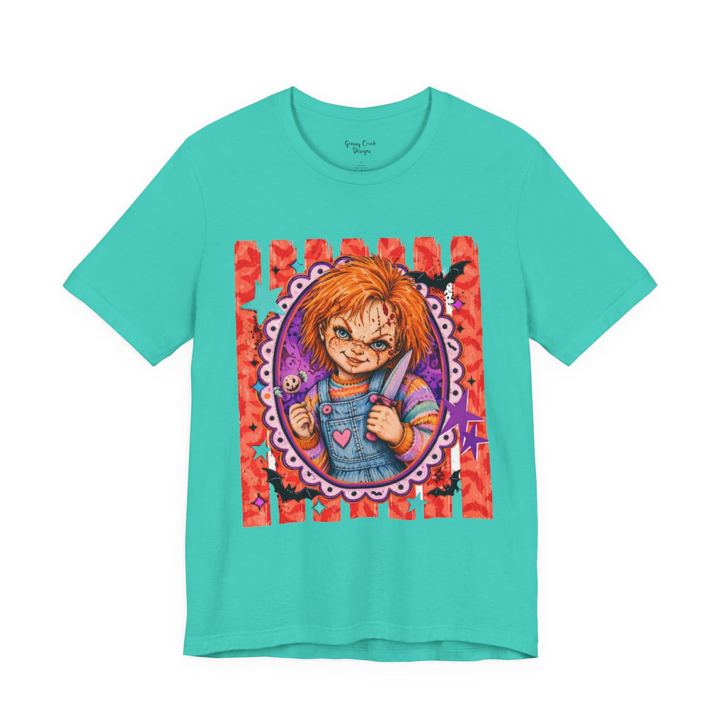 Spooky Horror Character Tees | Retro 80s-90s Slasher Movie Halloween Unisex Jersey Short Sleeve Tees