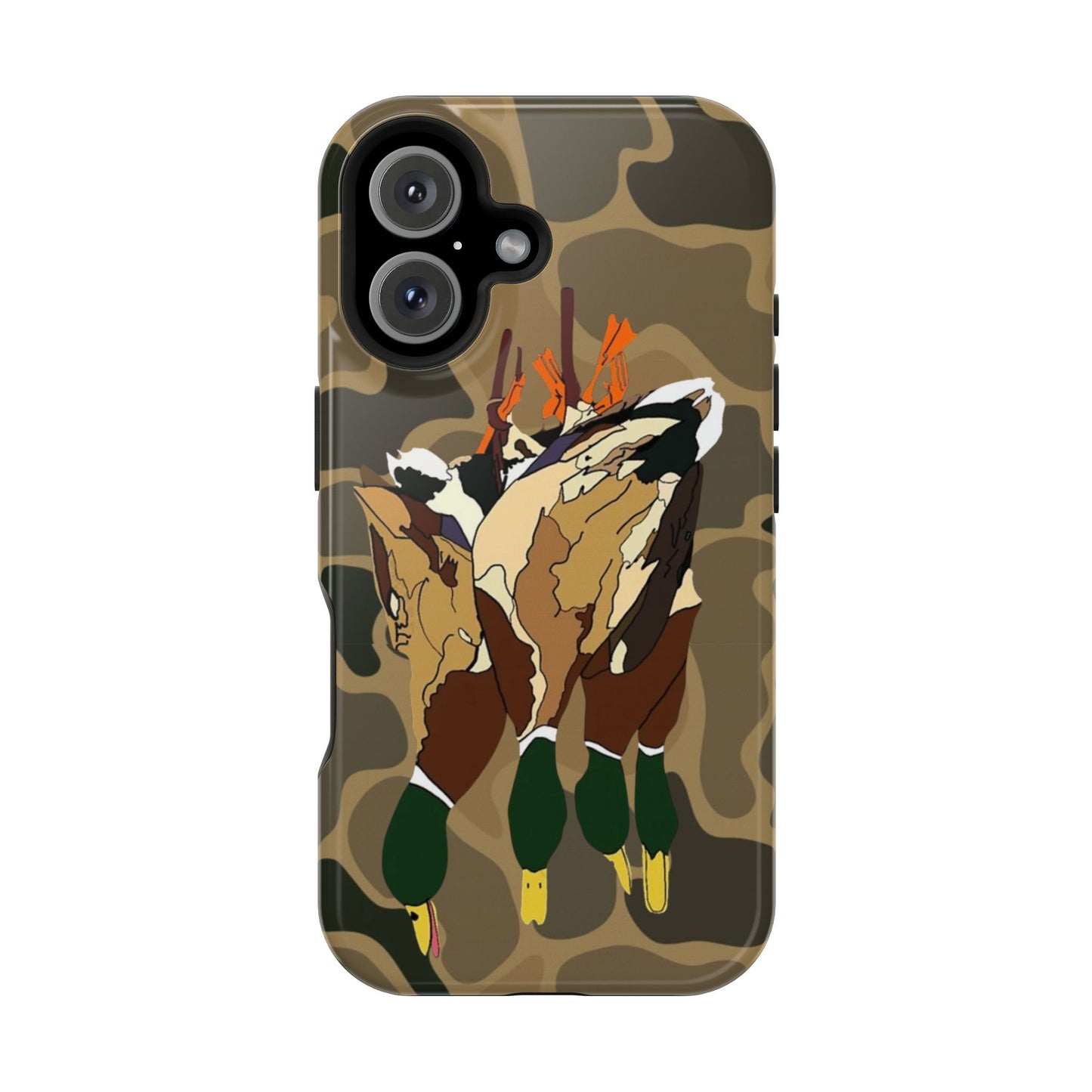 Old School Camouflage Mallard Duck Hanging Hunting Tough Magnetic iPhone Case