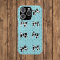 Cow Print Coquette Bow & Polka Dot Teal Slim iPhone Case