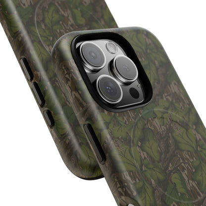 Full Foliage Camouflage Magnetic Impact-Resistant Phone Case for Apple iPhone Models
