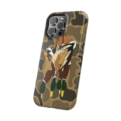 Old School Camouflage Mallard Duck Hanging Hunting Tough Magnetic iPhone Case