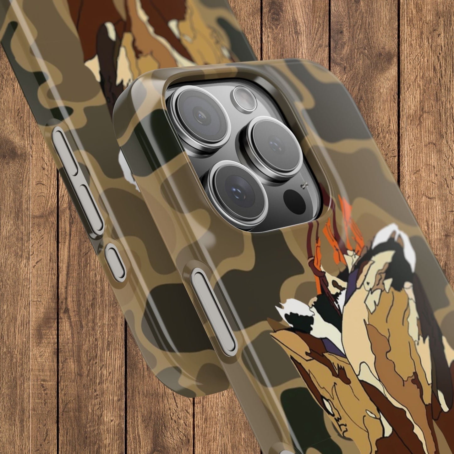 Old Skool Camouflage Mallard Duck Hanging Hunting Slim iPhone Case