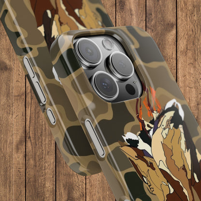 Old Skool Camouflage Mallard Duck Hanging Hunting Slim iPhone Case