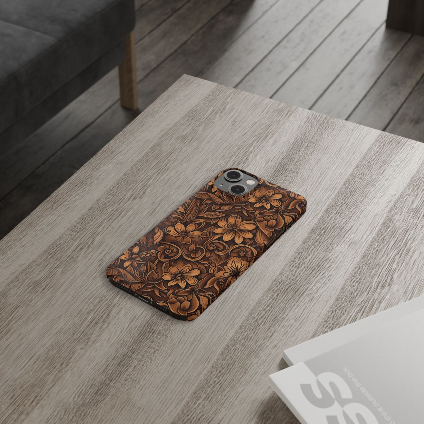 Tooled Leather Western Slim iPhone Case