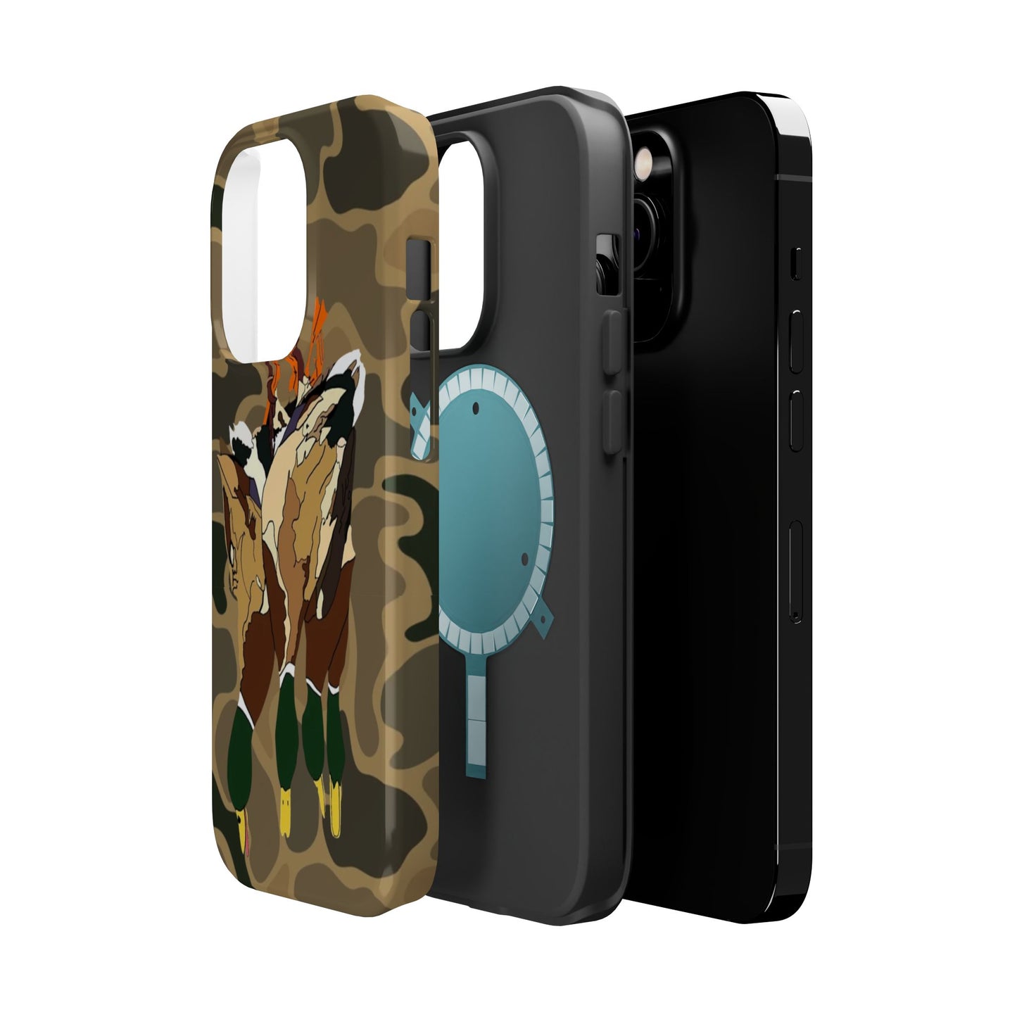Old School Camouflage Mallard Duck Hanging Hunting Tough Magnetic iPhone Case