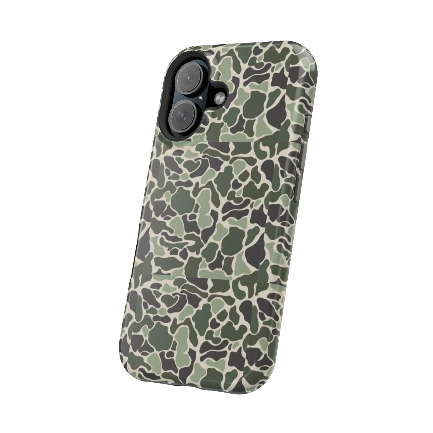 Green Old School Camo Tough Magnetic iPhone Case