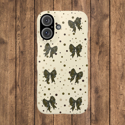 Bottomland Camouflage Coquette Bows & Polka Dot Slim IPhone Case