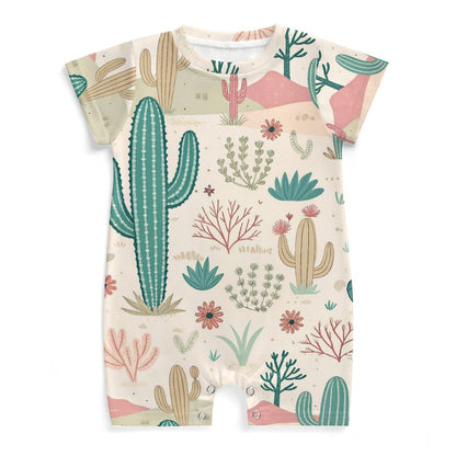 Desert Dreams Faux Cotton Short Sleeve Baby Bodysuit Romper