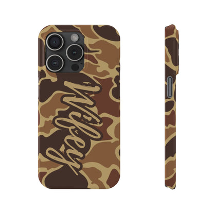 Camouflage Duck Waterfowl Slim IPhone Case - 'Wifey' Design