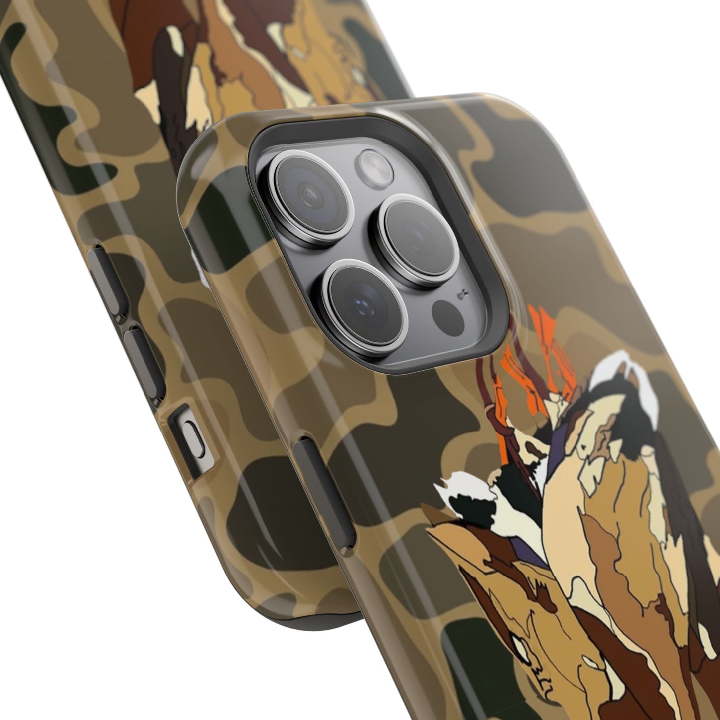 Old School Camouflage Mallard Duck Hanging Hunting Tough Magnetic iPhone Case
