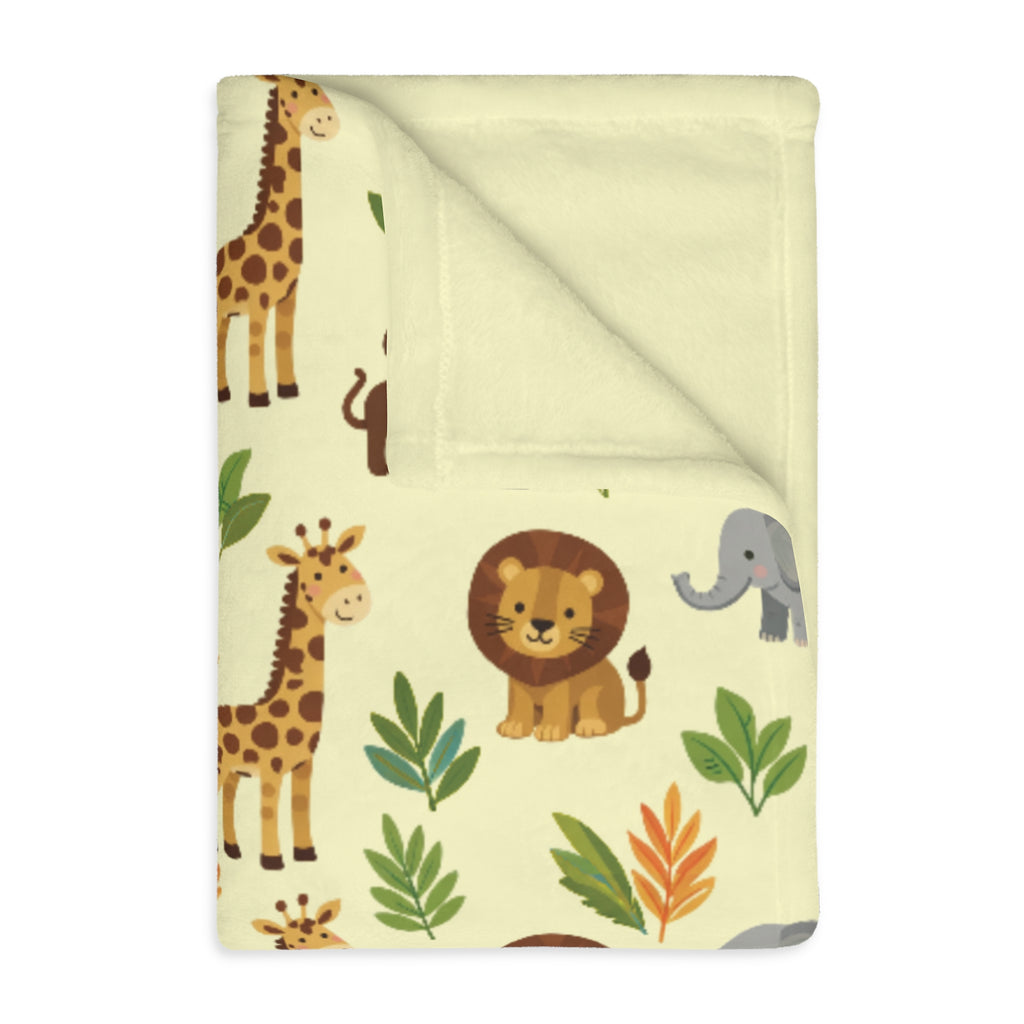 Safari Pals Velveteen Microfiber Baby Blanket