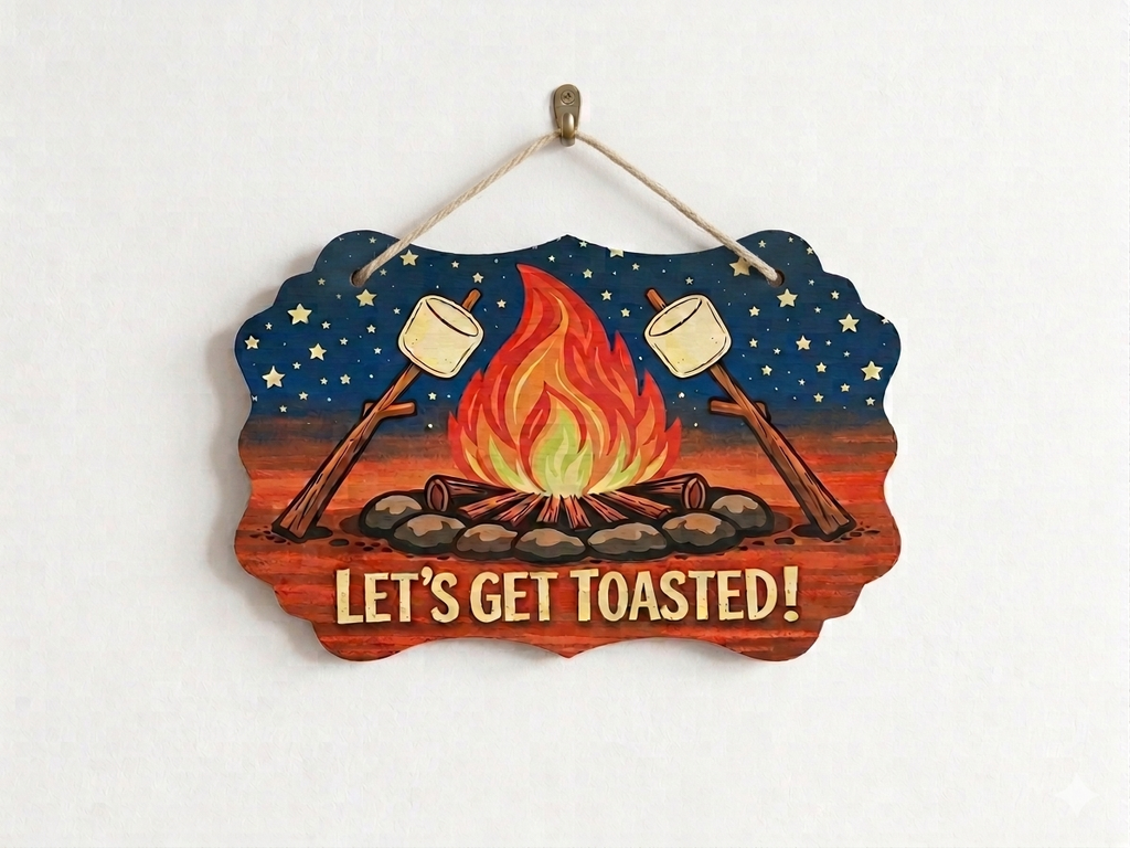 Funny Camping Aluminum Signs | 10" Hanging Camper Decor, Choose From 3 Styles