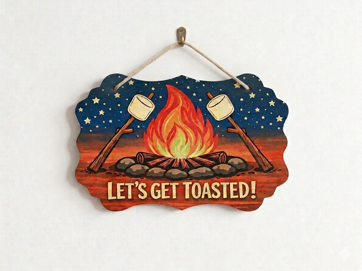 Funny Camping Aluminum Signs | 10" Hanging Camper Decor, Choose From 3 Styles