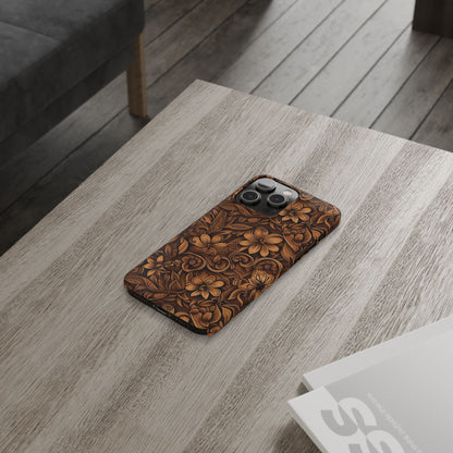 Tooled Leather Western Slim iPhone Case