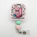 Inhaler Badge Reel “You Take My Breath Away” | Respiratory Therapist Gift, Cute Glitter Medical ID Holder, RT Nurse Badge