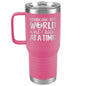Changing The World One Child At A Time Engraved Teacher 20oz Tumbler with Handle