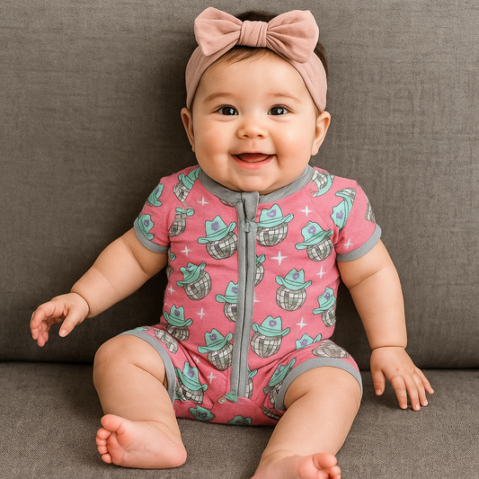 Disco Cowgirl Bamboo Shortie Romper