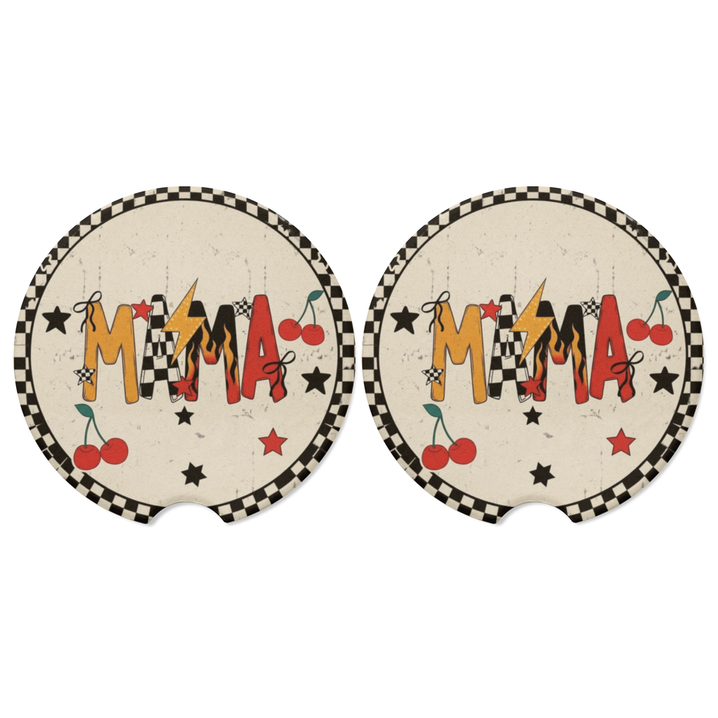 Checkered_Border__Cherries_MAMA_Retro_L_CarCoaster_MainFlat_2Coasters_Mockup.png_16073359