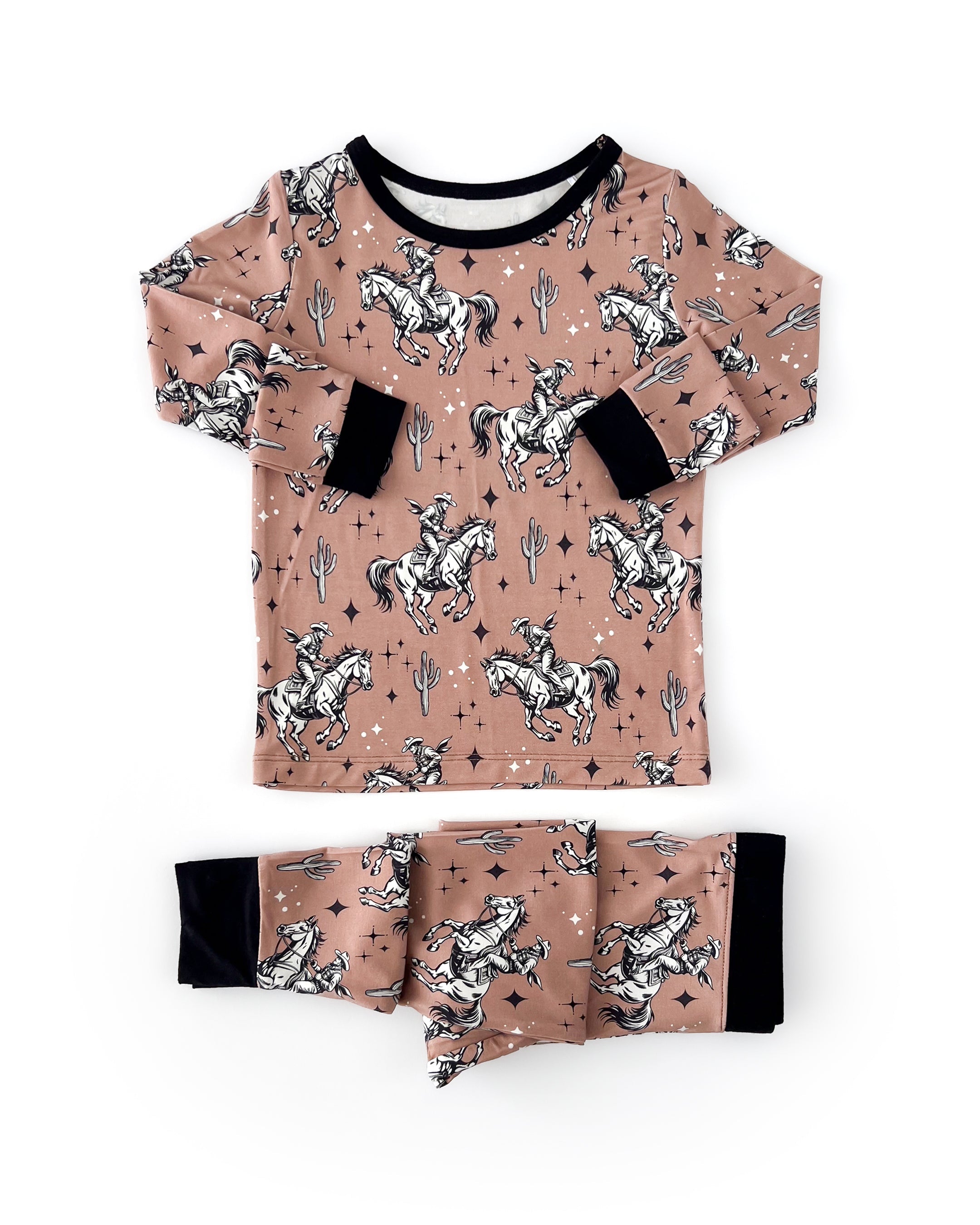 Desert Cowboy Boys Bamboo Two Piece Pant Pajamas Set
