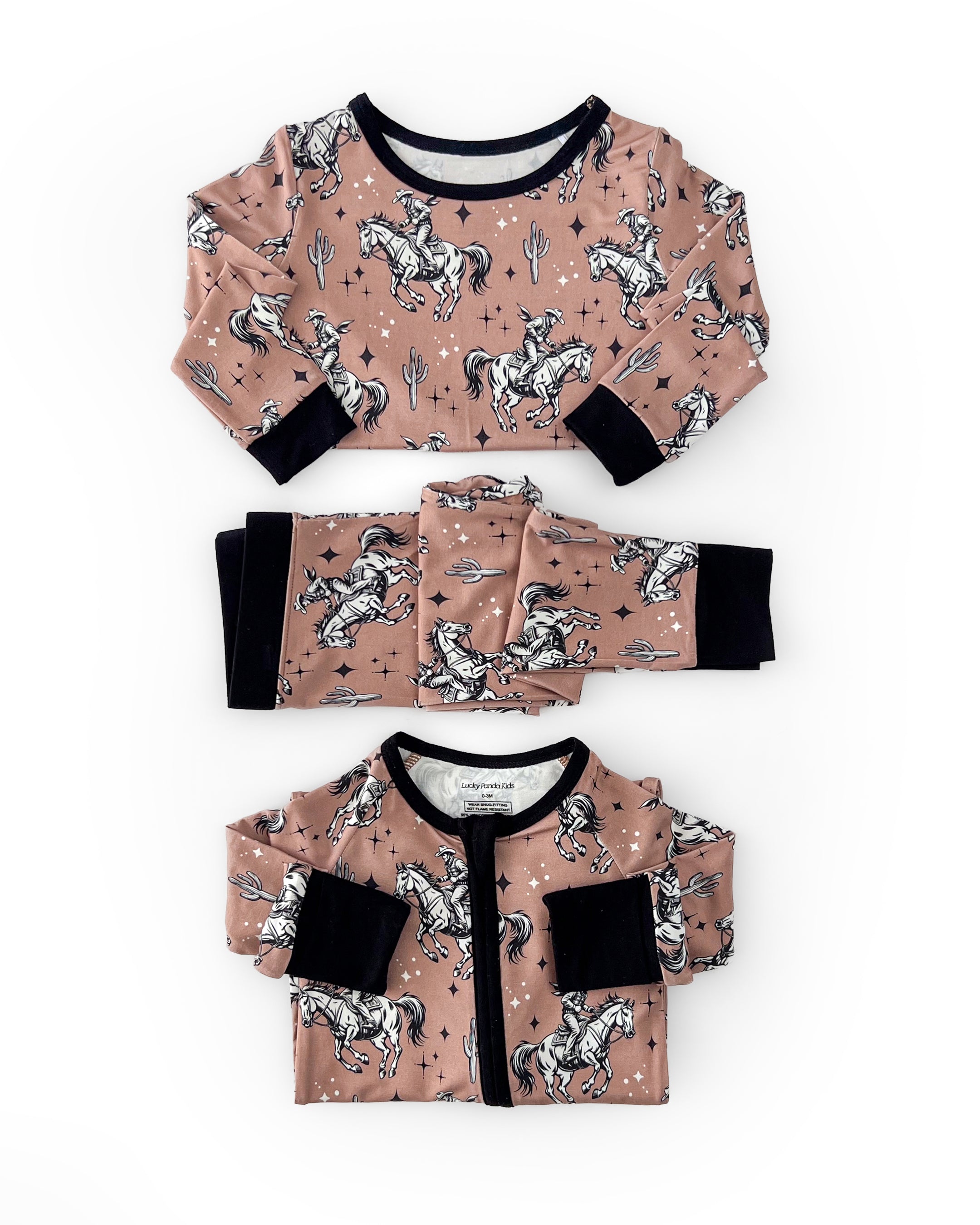 Desert Cowboy Boys Bamboo Two Piece Pant Pajamas Set
