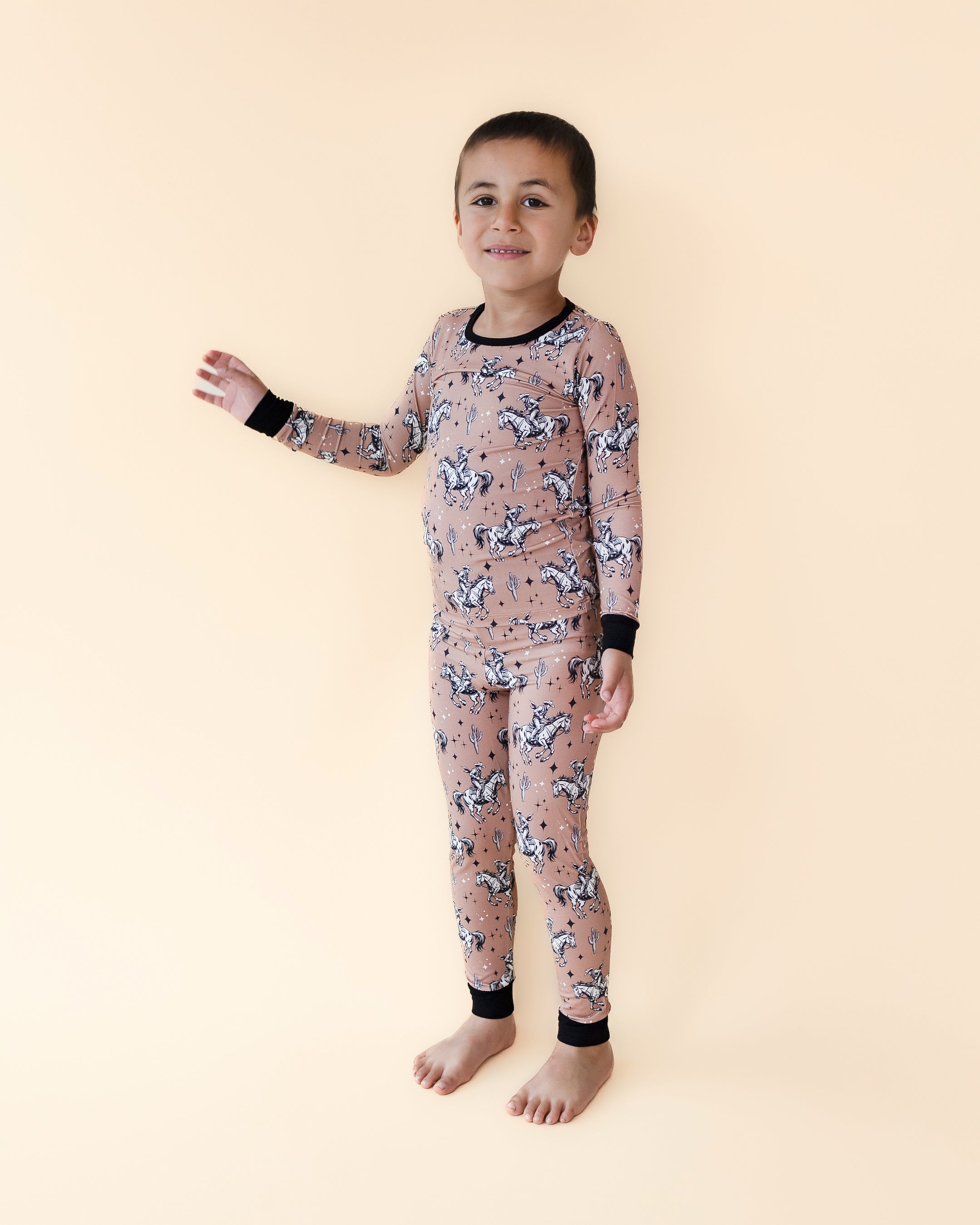 Desert Cowboy Boys Bamboo Two Piece Pant Pajamas Set