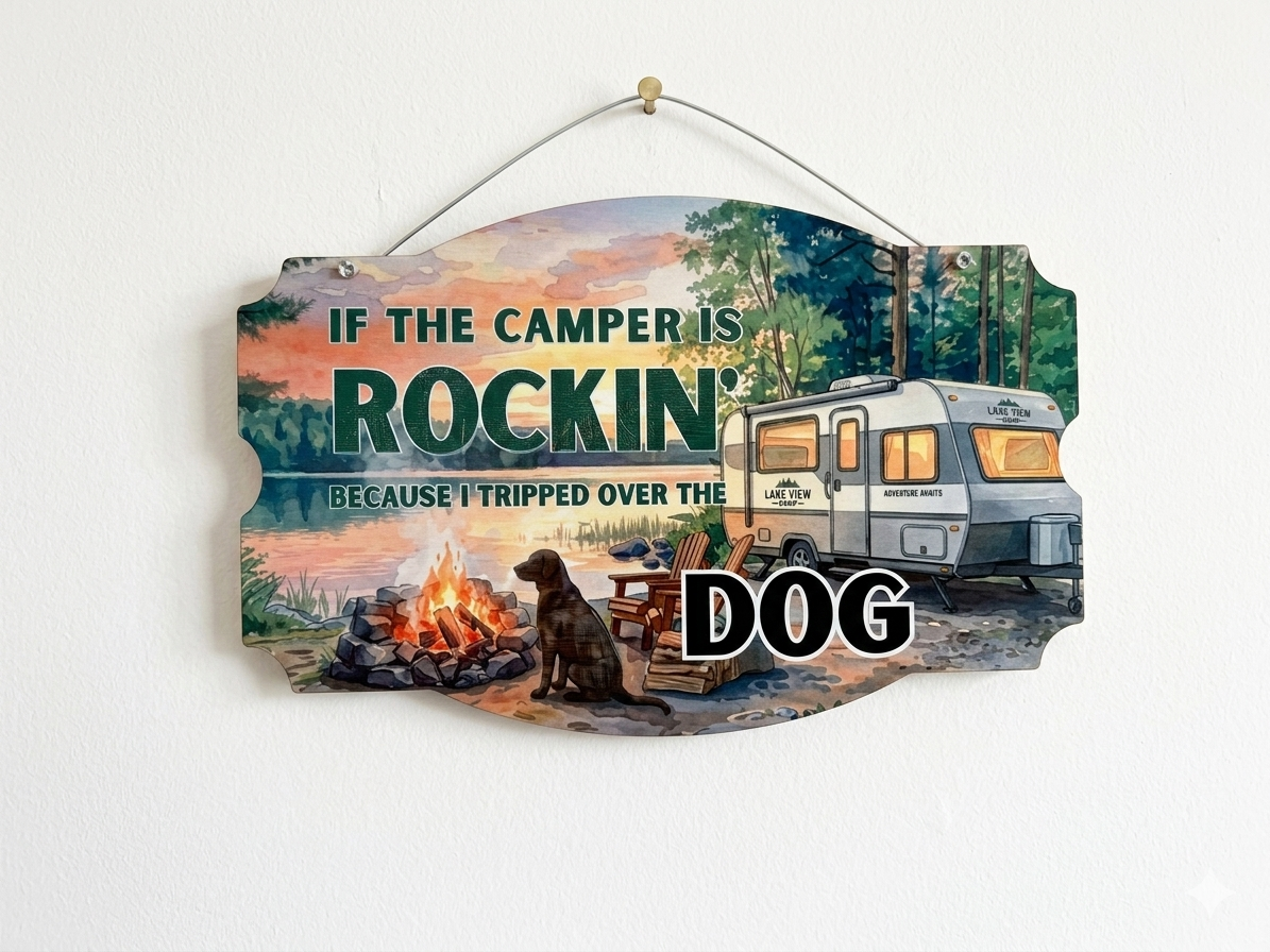 Funny Camping Aluminum Signs | 10" Hanging Camper Decor, Choose From 3 Styles