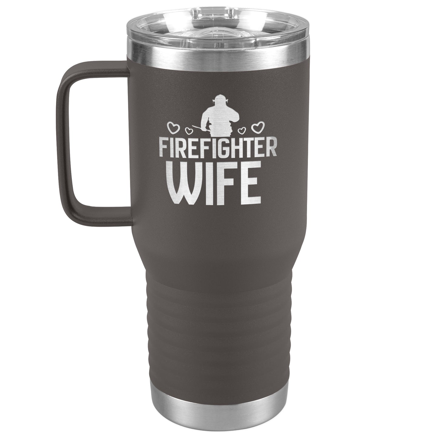 Firefighter Wife Engraved 20oz Tumbler with Handle