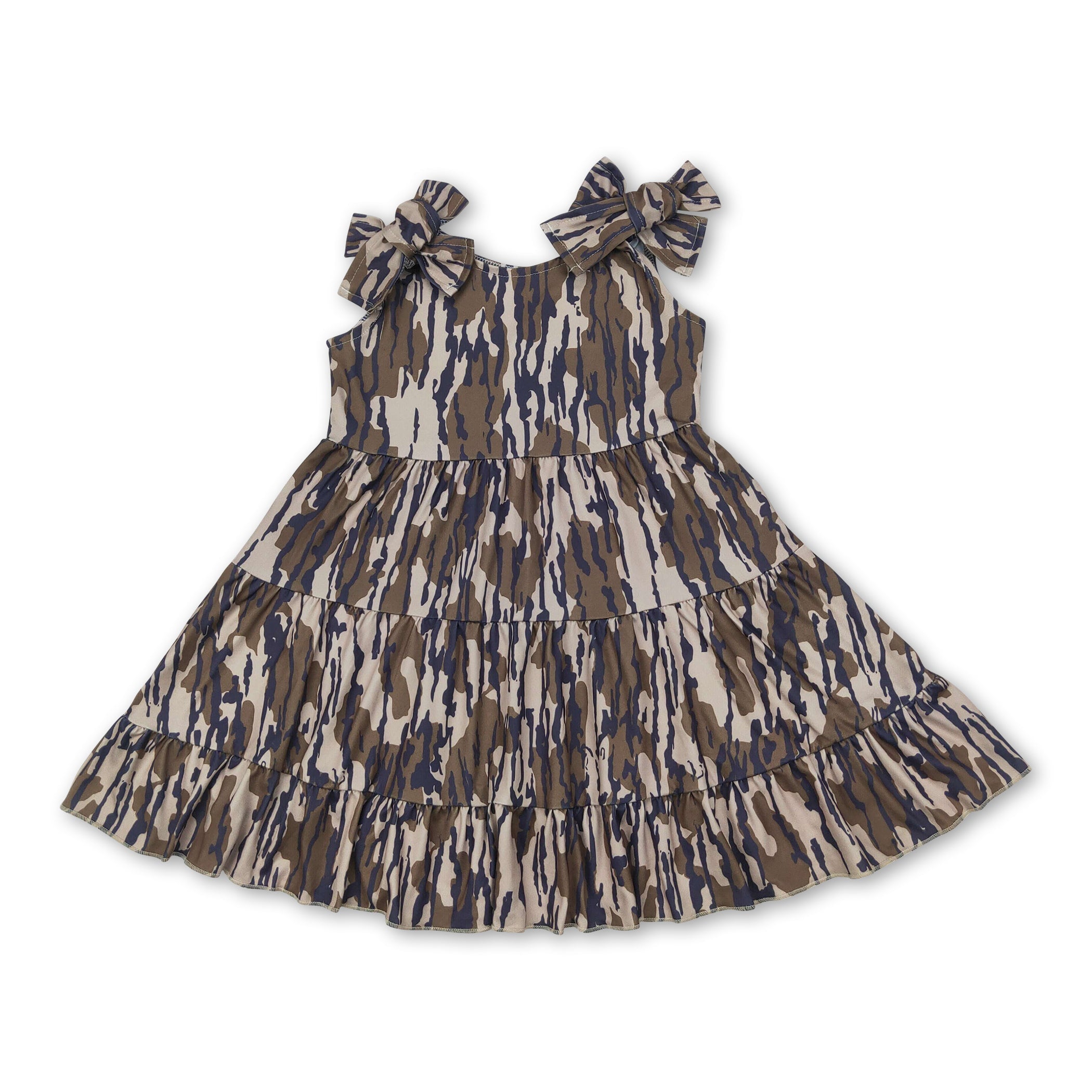 Girls’ Bottomland Camo Ruffle Boutique Summer Dress