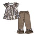 Girls’ Bottomland Camo Tunic & Ruffle Pants Set – Boutique Outfit