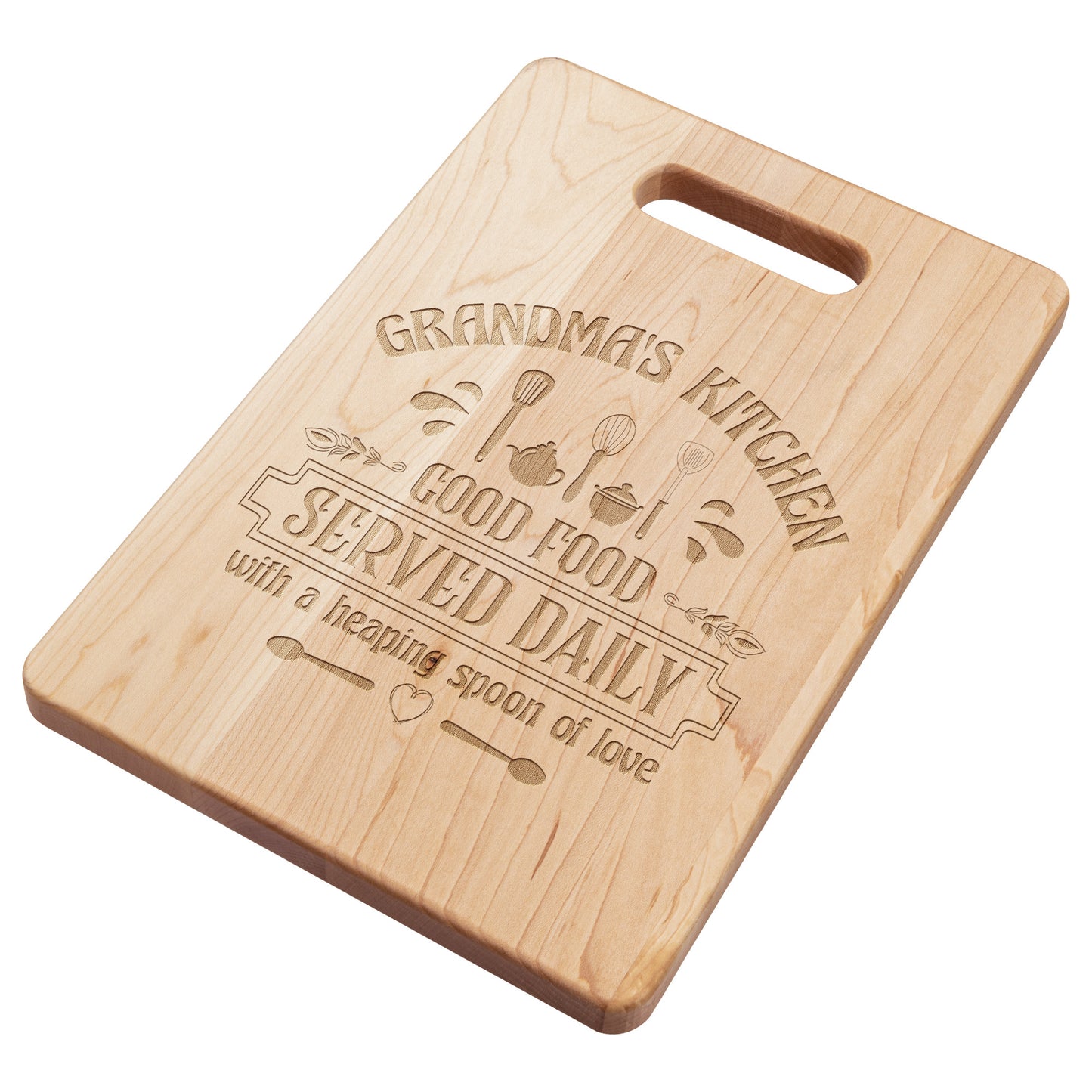 Grandma's Kitchen Maple Cutting Board 11.5" x 8.75"