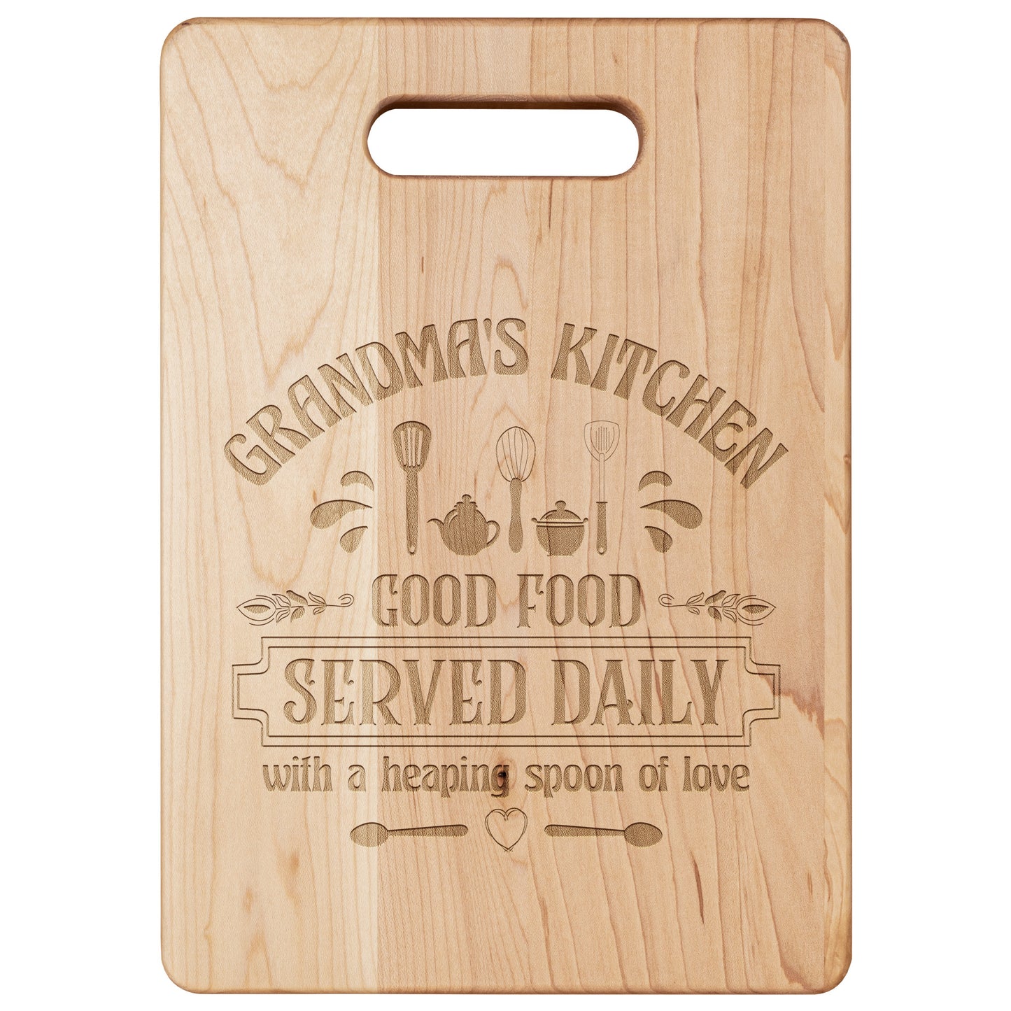 Grandma's Kitchen Maple Cutting Board 11.5" x 8.75"