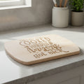Humorous Hardly Anybody Got Sick Oval Maple Cutting Board 8" x 11"