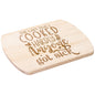 Humorous Hardly Anybody Got Sick Oval Maple Cutting Board 8" x 11"