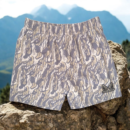 Whitetail Co. Hunt Camp Shorts Faded Old Tree Bark